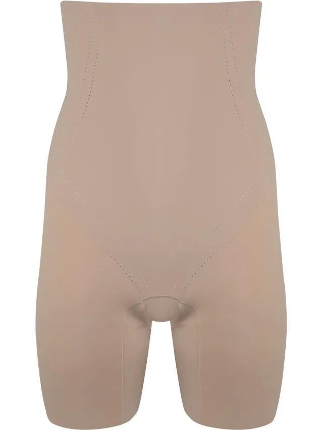 MAGIC Bodyfashion Magic Hoge sterk corrigerende boxershort - Dream shaper Bermuda - Anti schuur broekje - naadloos - Onzichtbaar onder kleding - S - Beige