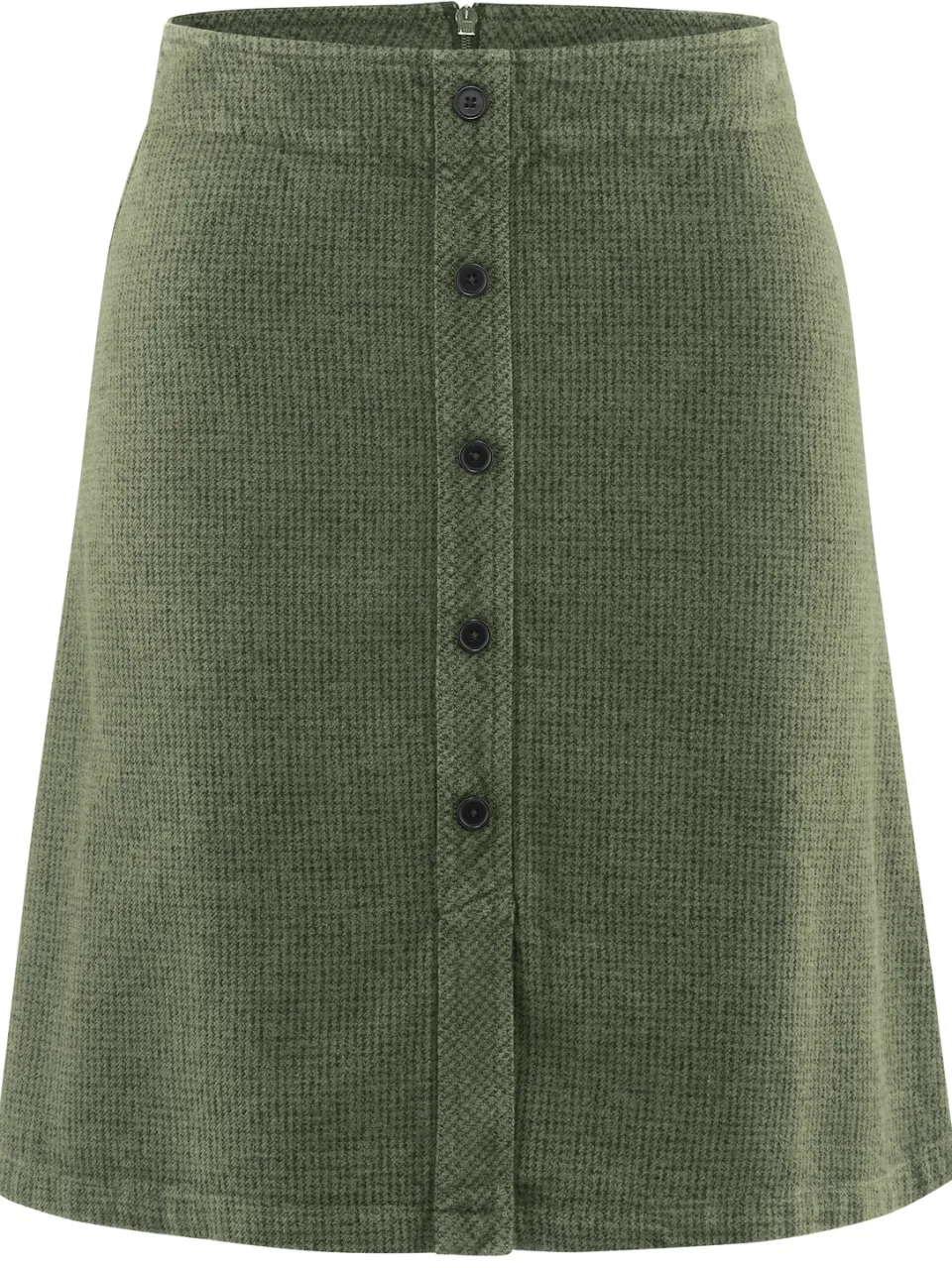 HempAge dames vegan Rok Button Placket Mosgroen groen, foto 2