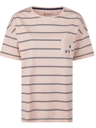 By Louise Dames korte pyjama set shortama roze Veelkleurig