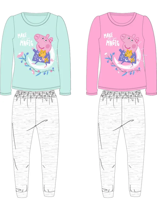 Peppa Pig Pyjamaset Turquoise Katoen