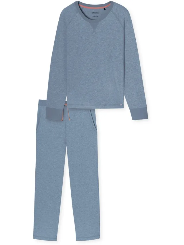 Schiesser Pyjama lang - Dames - Pyjamas jeans-melange