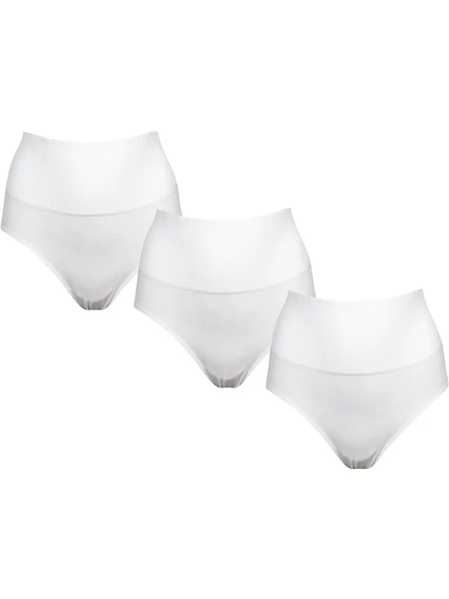 J&C 3-pack Dames correctie slip W735 van J&C Wit
