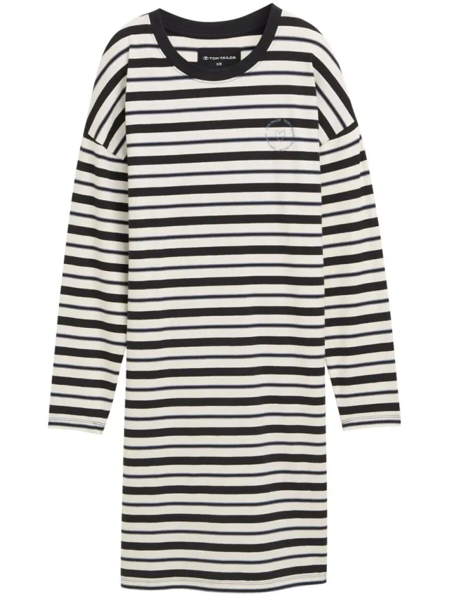 Tom Tailor Gestreept nachthemd - grey-dark-horizontal stripe