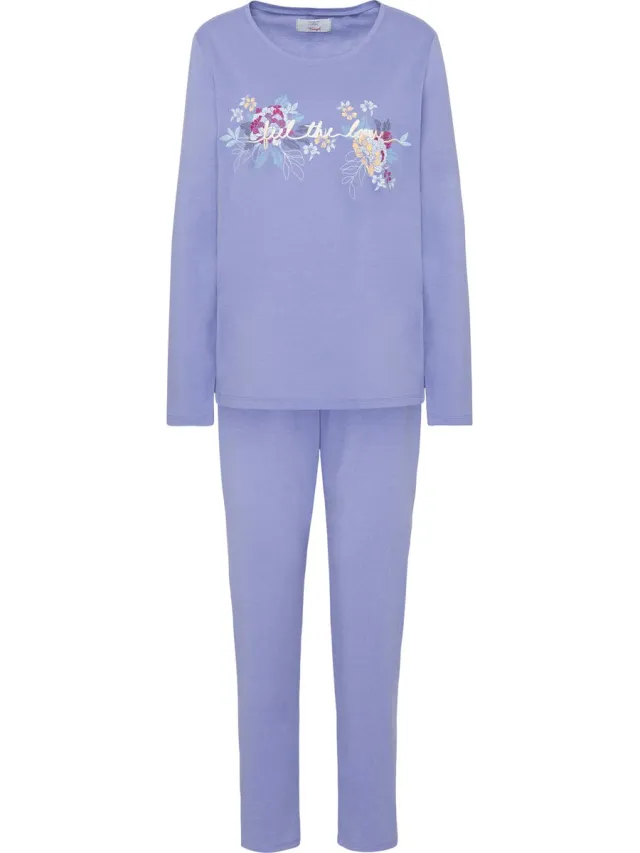 Triumph Sets PK 02 LSL X Dames Pyjamaset Purple Dust