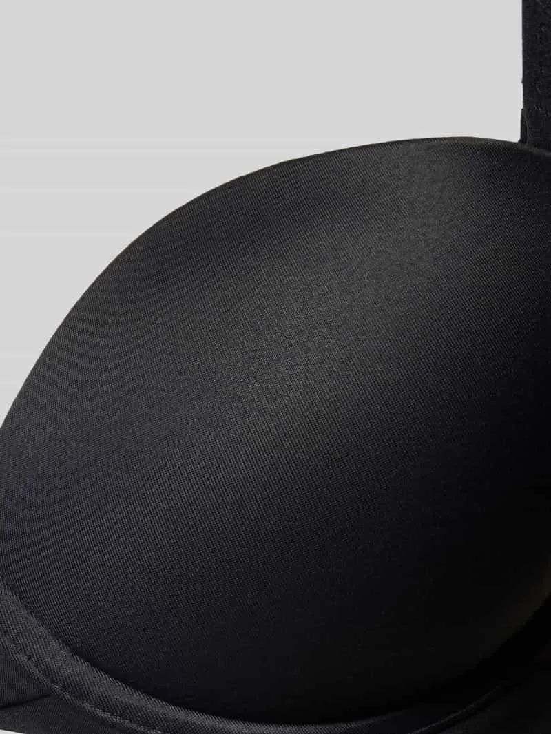 Calvin Klein Push-up-bh met labeldetails, model 'PERFECT FIT' zwart, foto 2