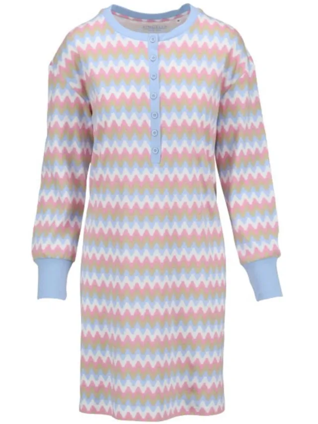 Ringella Katoenen dames nachthemd fjord blauw Ringella - Blauw - Maat - 36