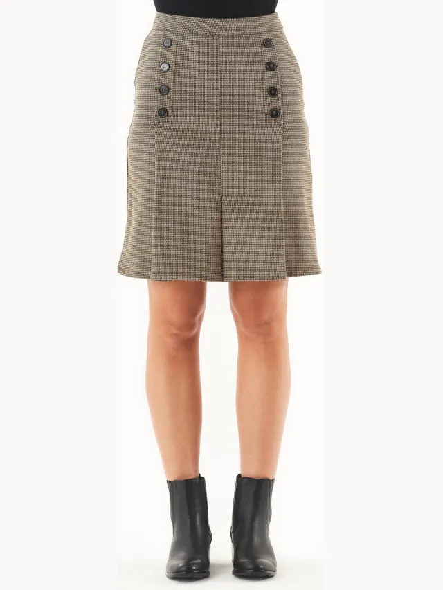 ORGANICATION dames vegan Rok Cotton Blend Zwart Camel