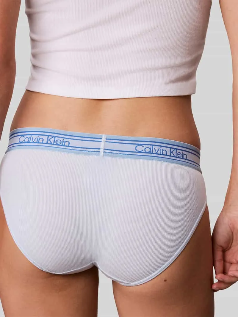 Calvin Klein Slip van mix van katoen en modal model 'RETRO' lichtblauw, foto 4