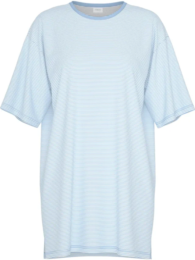 Mey Damen Bigshirt Serie Simple Stripes Alice Blue