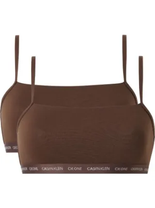Calvin Klein One Cotton Unlined Plus Bralette bruin Beige,Bruin