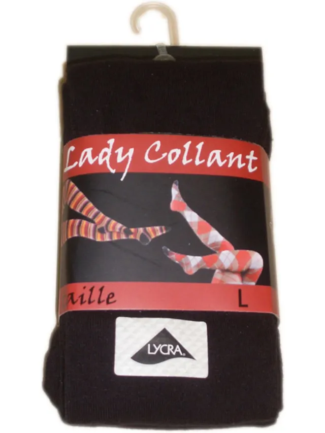 inter socks Dames collant 80% katoen- black - 5 stuks- zwart