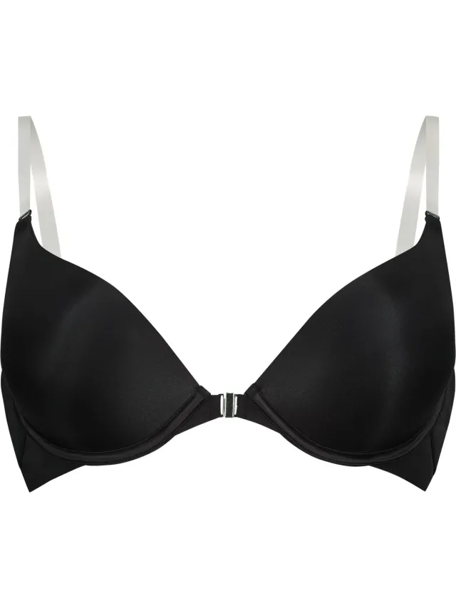 Hunkemöller Dames Lingerie Voorgevormde push-up beugel bh Transparant - Zwart