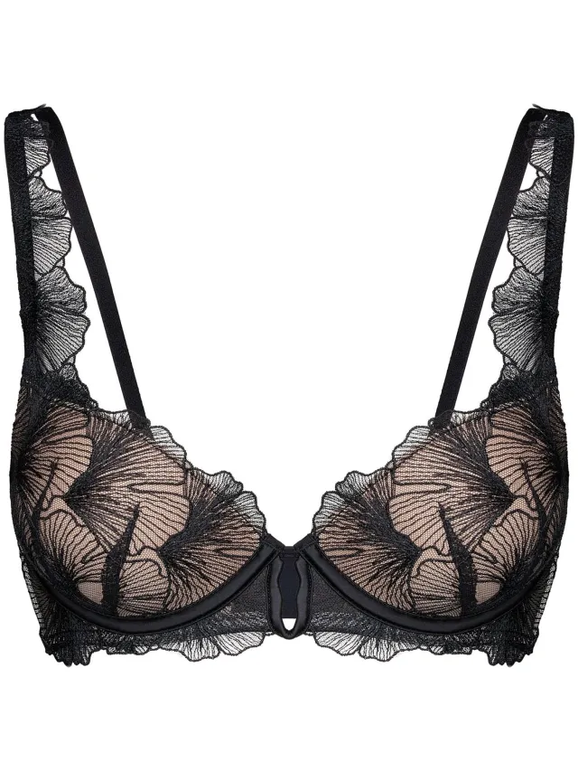 ESOTIQ Cecylia - Push-upbeha - Zwart - 70E - Met beugel en kant Zwart;Beige