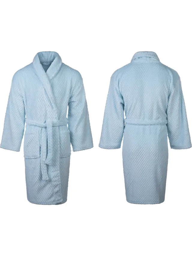 Sorprese Premium - Badjas - Aqua - Sjaalkraag - Ultra Zacht en Warm - Microvezel - Badjas Dames - Badjas Heren - Sauna - Oeko-Tex Standard 100 - Cadeau