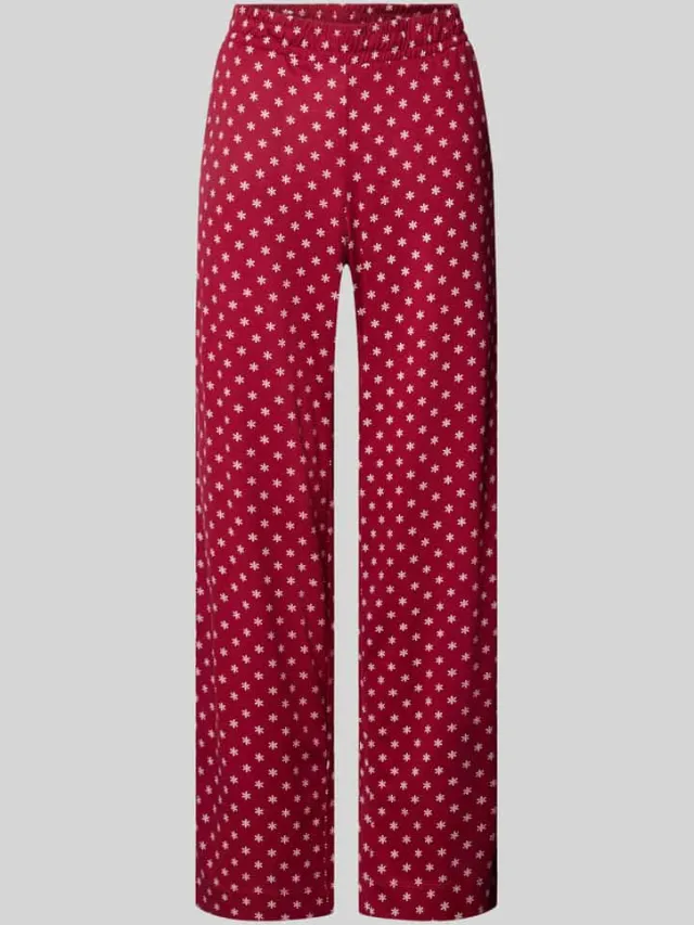 Christian Berg Woman Pyjamabroek van mix van katoen en modal Donkerrood