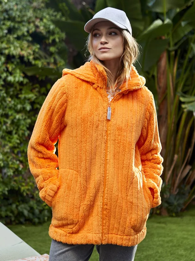 Barandi Dames Kamerjas – Teddy Fleece – Oranje