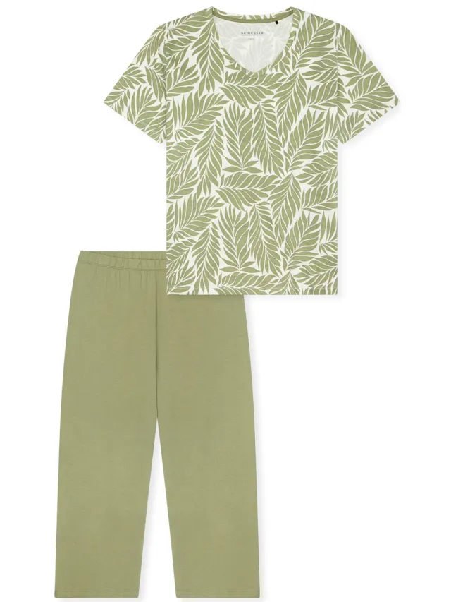 Schiesser Vrouwen Pyjama Comfort Essentials groen, foto 2