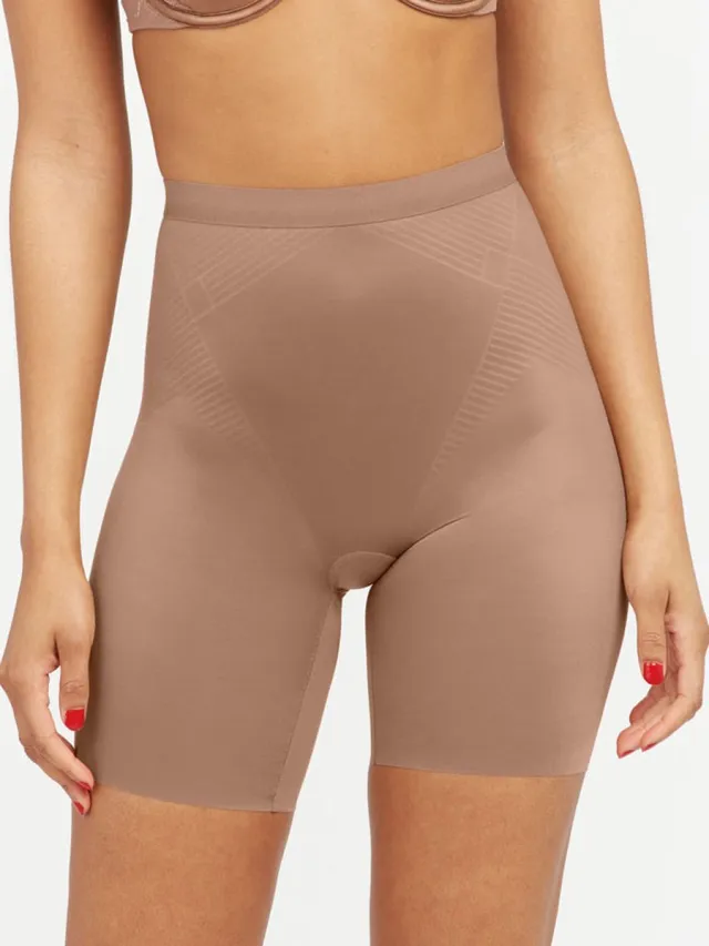 Spanx SPANXshape™ Invisible Mid-Thigh Short | Kleur Dark Nude- Cafe au Lait I Maat 1X (XXL) Beige
