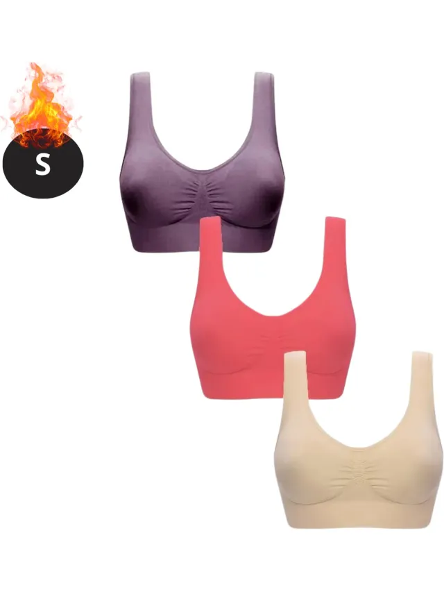 Nivard BH Set Zonder Beugel - Zonder Bandjes - Push-up Bh's - Comfort Beha - Comfortabel - Sterk - Dames - 3 Pack - Gemengd 1