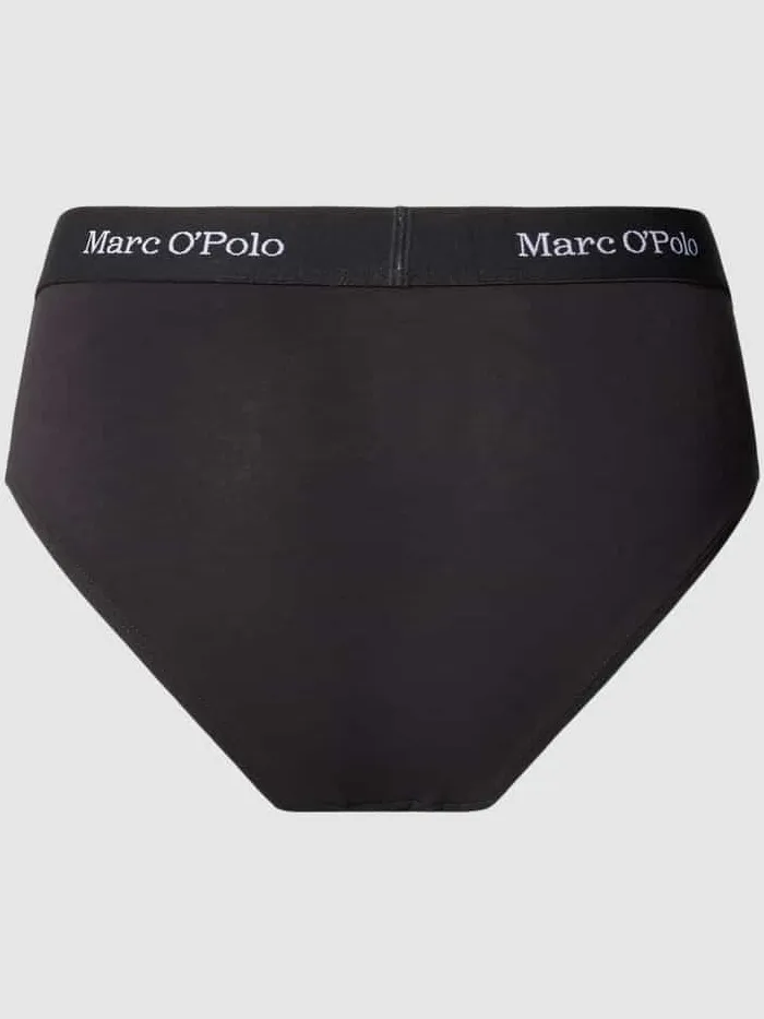 Marc O'Polo Slip met elastische band met logo in een set van 3 stuks, model 'ESSENTIALS' zwart, foto 2