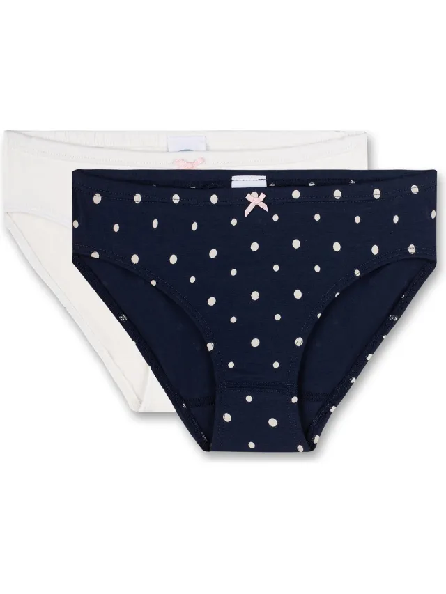 Sanetta Slip 140 Set van 2 Weiß/Dunkelblau