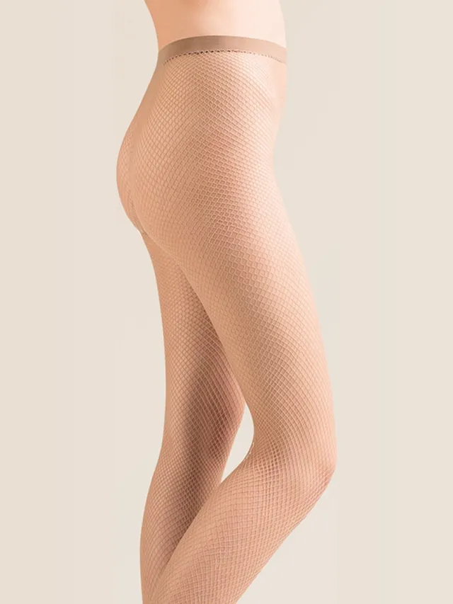 Gabriella Visnet Panty - Netpanty - Beige - Maat: XL/XXL - Model: Kabarette 151