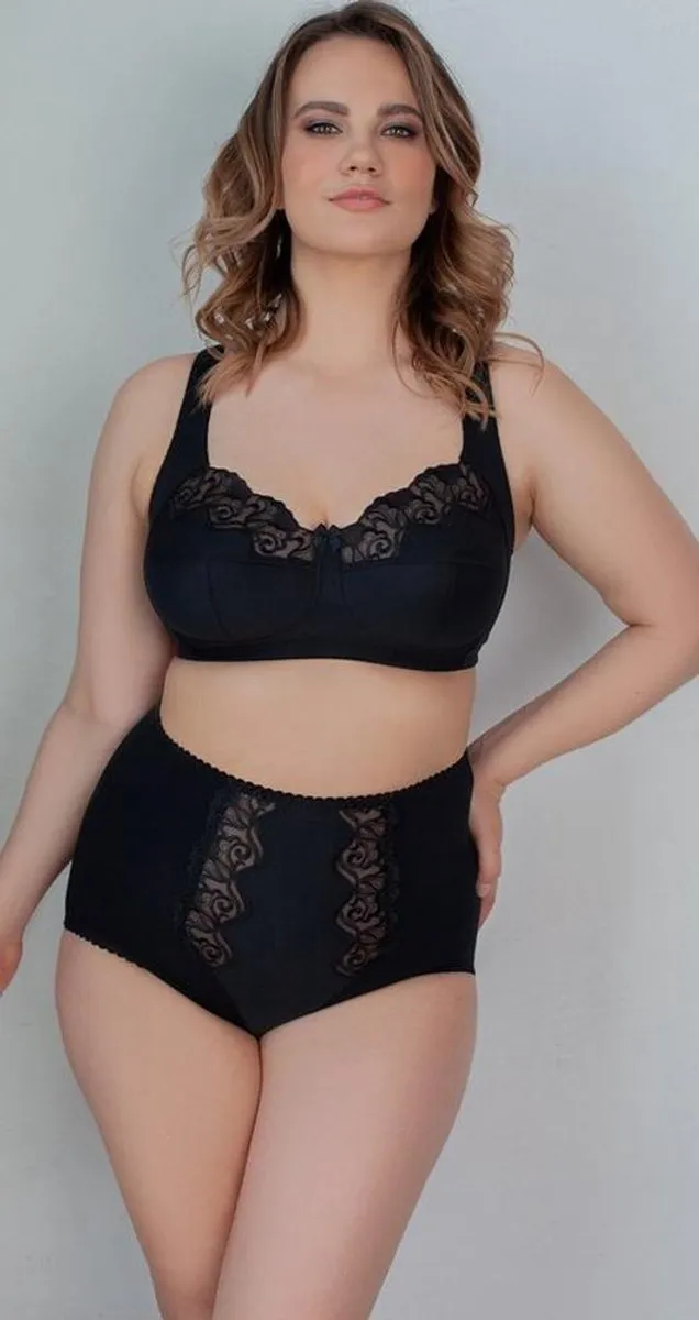 MILENKA softcup beugelloze BH - zwart