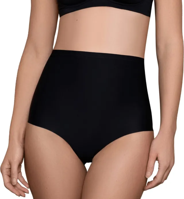 Bye Bra corrigerende slip met middelhoge taille, lasergesneden randen, siliconen bandjes, shapewear voor vrouwen, corrigerende slip met middelhoge taille, corrigerende collectie, zwart