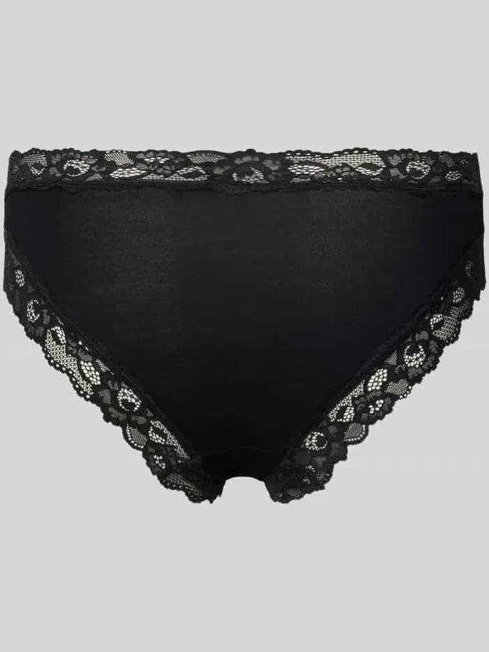 SKINY slim fit slip met kant model 'Rio' zwart, foto 3