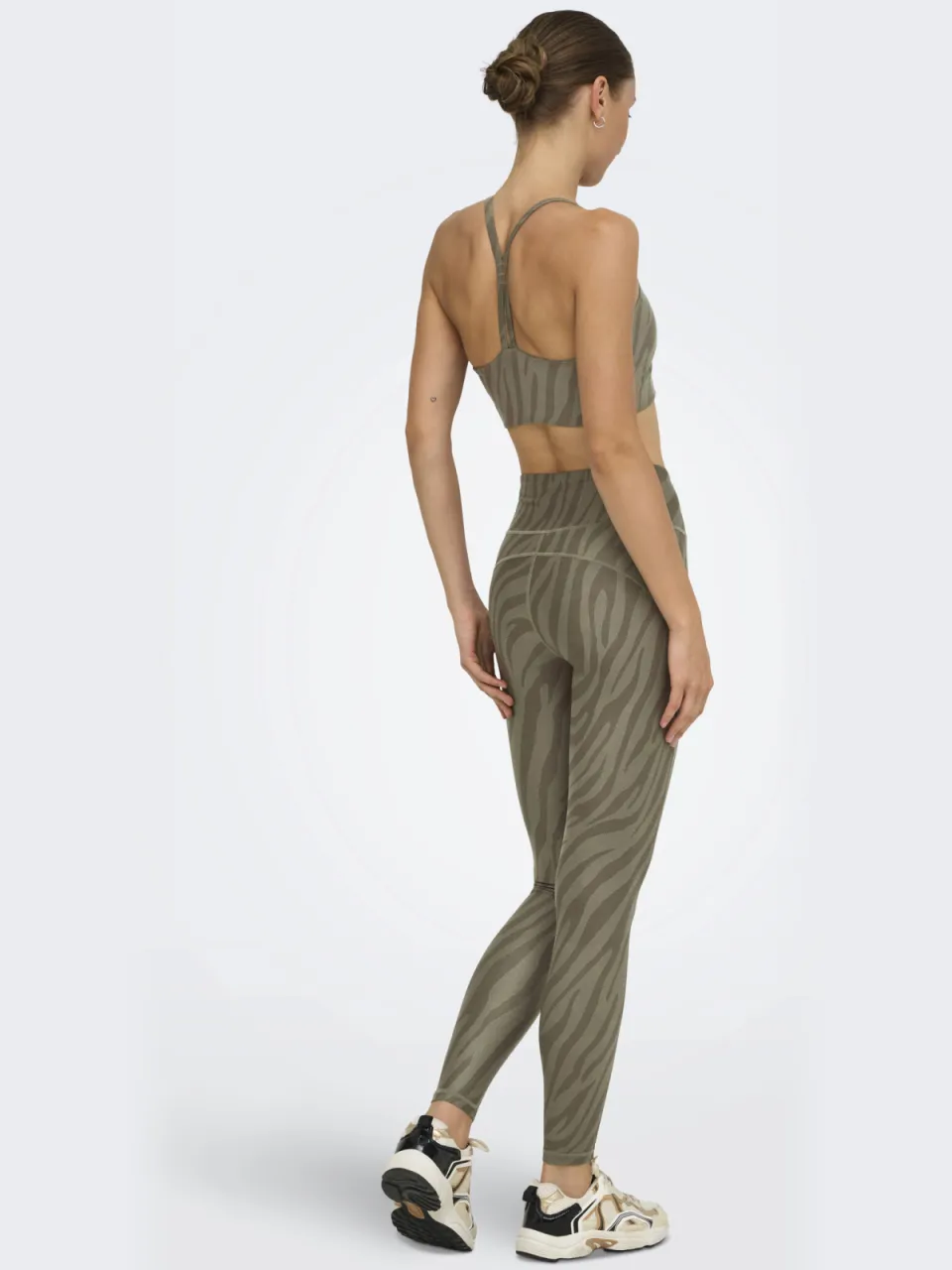 Only Play sport-bh medium support met zebraprint - groen, foto 5