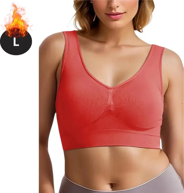 Bovista BH Zonder Beugel - Zonder Bandjes - Push-up Bh's - Comfort Beha - Gemengd - Comfortabel - Rood