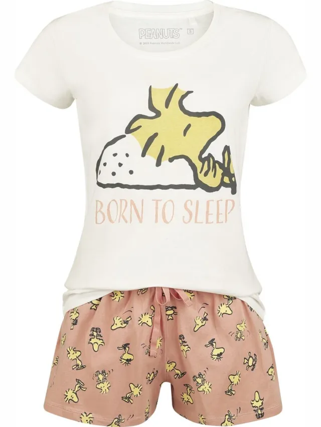 Peanuts Woodstoc - Born to Sleep Pyjama meerkleurig Katoen multicolor