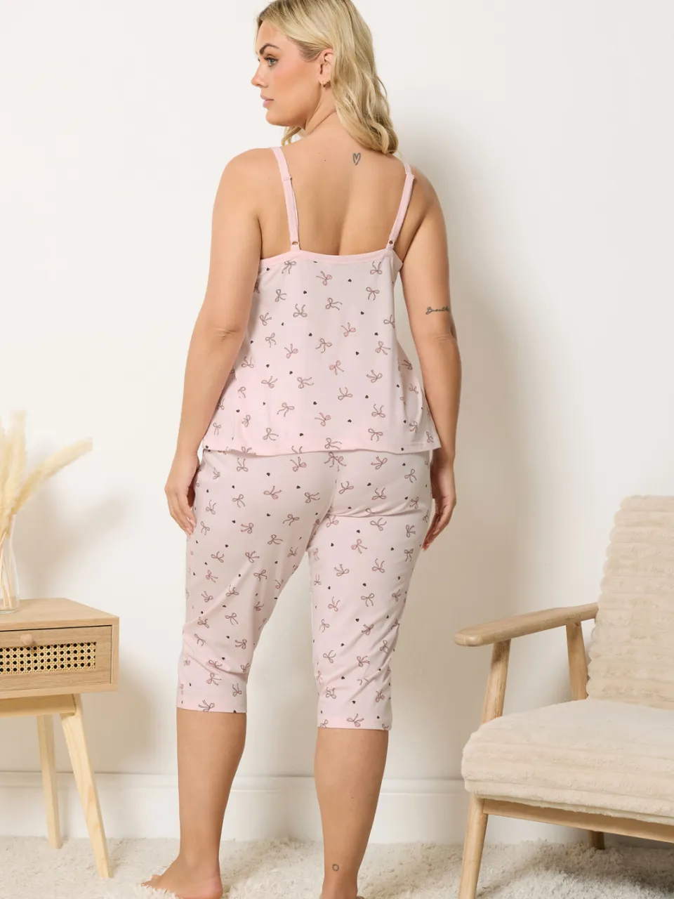 Yours Pyjamaset Met Roze Strik En Hartmotief-64, foto 3