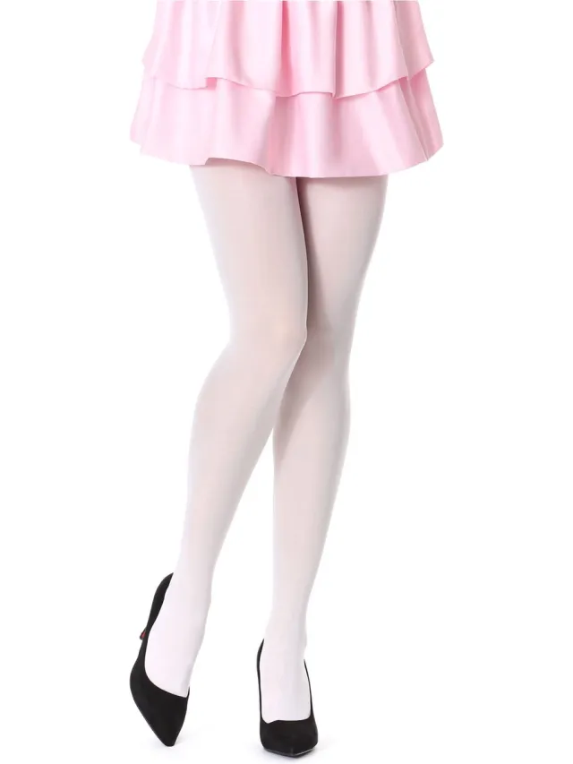 Bellivalini BLV-FI-1002 Dames Panty - 60 DEN - Polyamide - Microvezel - Wit –