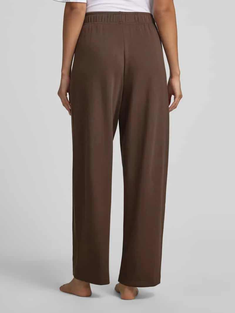 Schiesser Joggingbroek van modal-mix met labeldetail donkerbruin, foto 3