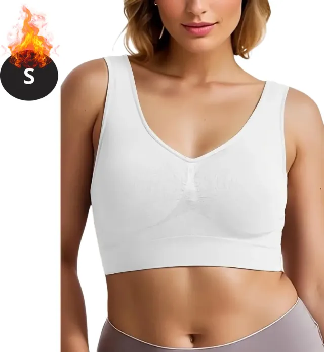 Bovista BH Zonder Beugel - Zonder Bandjes - Push-up Bh's - Comfort Beha - Gemengd - Comfortabel - Wit