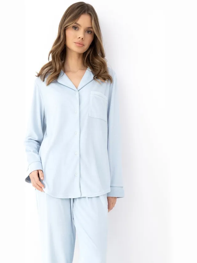 S& Sensis Sensis Fleece Pyjama Isolde Dames 38 / Lichtblauw