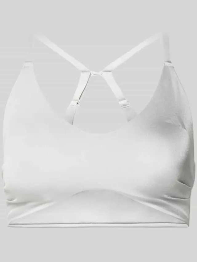 Adidas Sport-bh met logodetail model 'OPT ESS LBRA' zilver, foto 2