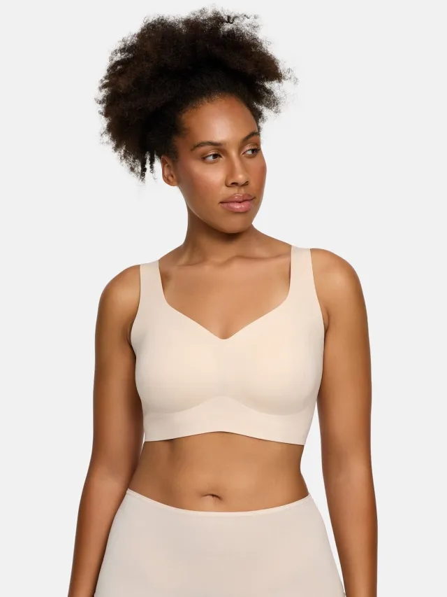 cfab Comfort Minimizer Rugondersteunende BH-Zand-L - BH Zonder Beugel Voorgevormd - Ondergoed - Naadlos
