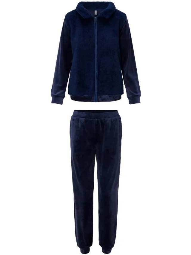 LingaDore Velvet fleece Huispak black iris