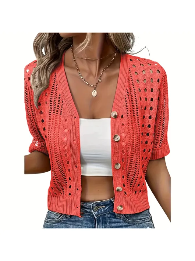 Currero Topje Dames - Top Kleding - Shirt - Blouse - Kort - Volwassen - Rood