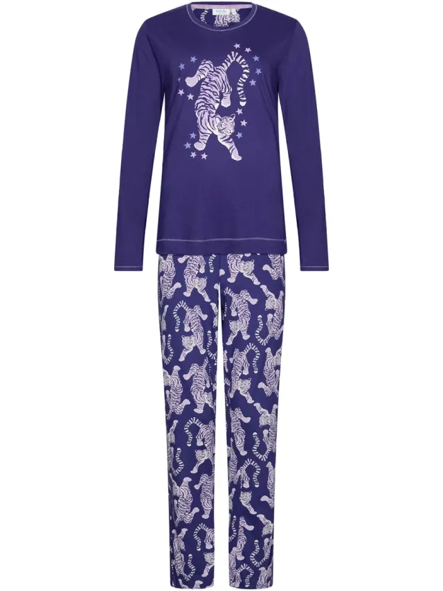 Rebelle Tiger Star - Pyjama - Bio Katoen - Paars