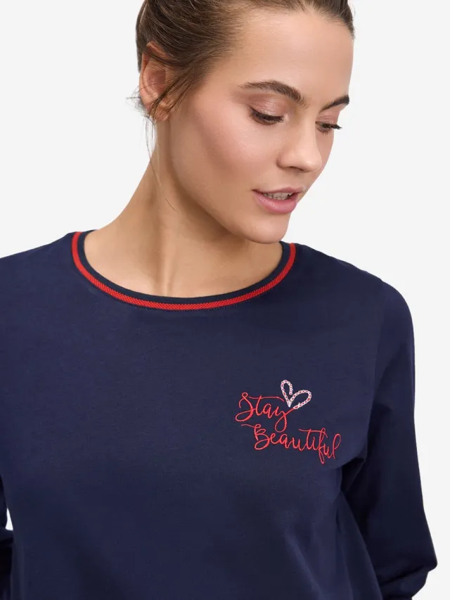 Goldenbay Pyjama Magnolia Donkerblauw'.