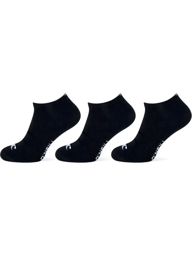 O'Neill unisex 3P sneakersokken zwart