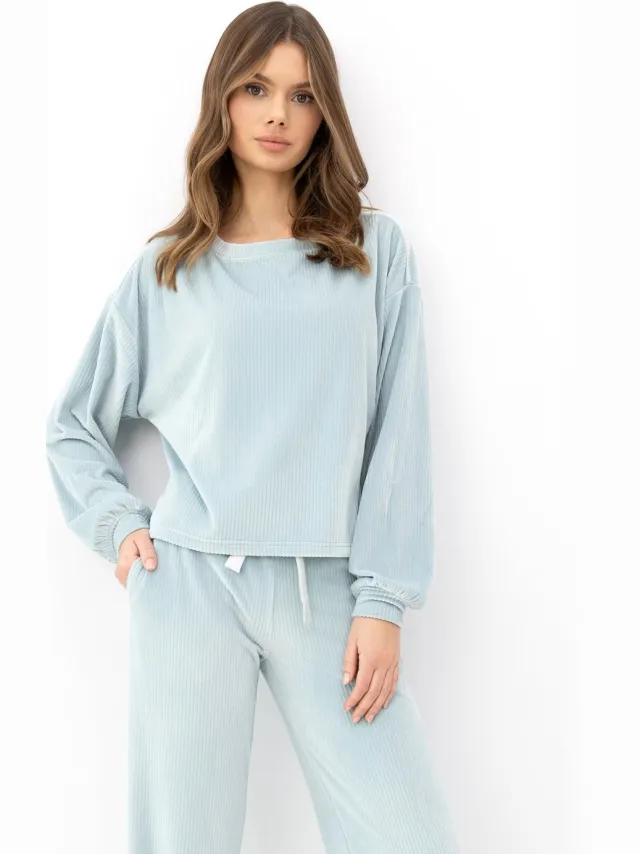 S& Sensis Sensis Velours Fleece Huispak Cosima Dames 36 / Lichtblauw