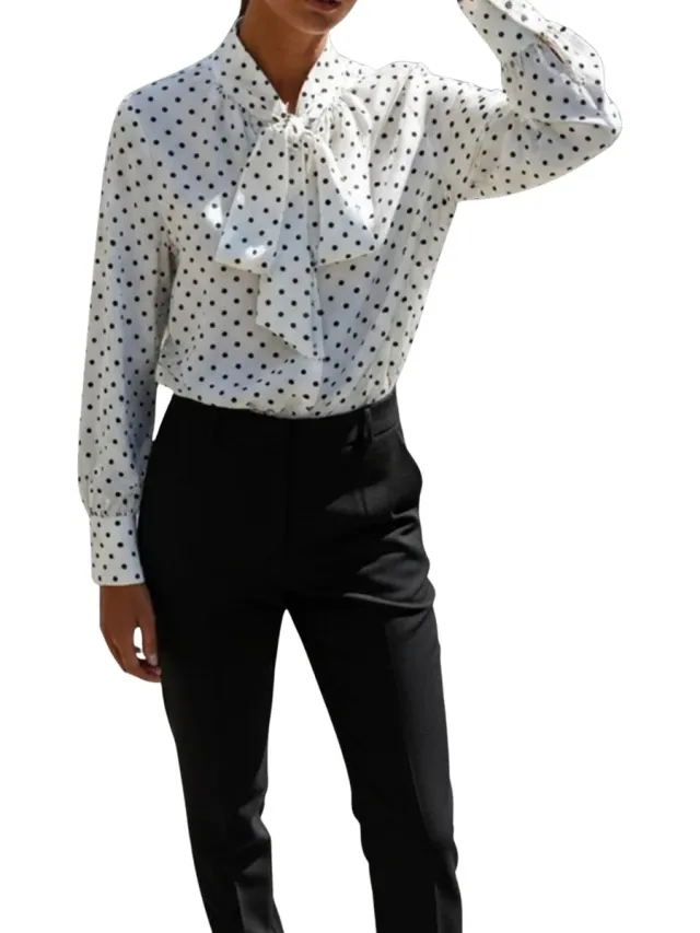 Currero Topje Dames Polkadots - Mouwloze Top - Singlet - Kleding - Shirt - Blouse - Kort - Volwassen - Wit