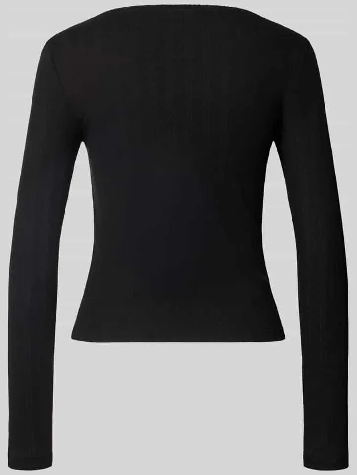 Jake*s Casual Shirt met lange mouwen van katoenmix zwart, foto 2