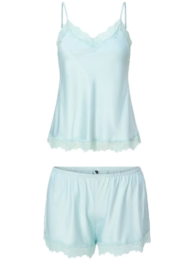 LingaDore DAILY satin top & short pastel blue