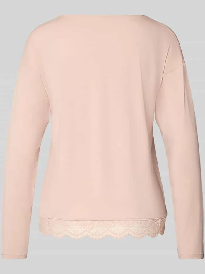 SKINY Regular fit shirt met lange mouwen en kant rosé, foto 2