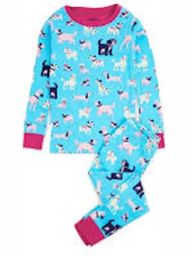 Hatley meiden pyjama aqua